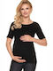 PeeKaBoo 1717 Maternity Top Black