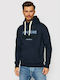 Neville Men's Sweatshirt with Hood and Pockets Navy Blue