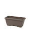Plastecnic Terrae Planter Box Plastic Beige 40x16.7cm.