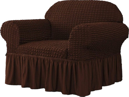 Husă Elastică Fotoliu Maro 1buc 1SEAT-BROWN