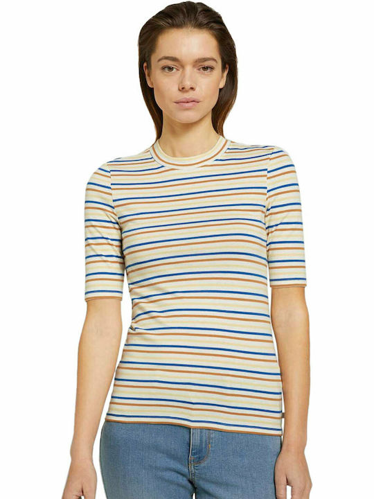 Tom Tailor Damen T-shirt Gestreift Mehrfarbig