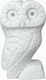 Eule Statue (Alabaster Weiß 8cm)