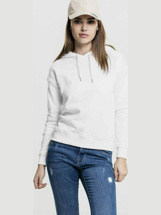 Urban Classics Damen Sweatshirt Kapuzen Weiß