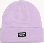 Emerson Beanie Unisex Σκούφος Πλεκτός σε Λιλά χ...