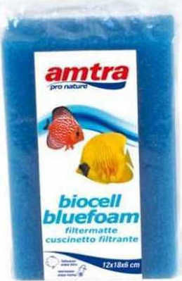 Amtra Biocell Bluefoam Medium Burete pentru Filtrarea Acvariului Burete albastru 12x18x6cm 1buc