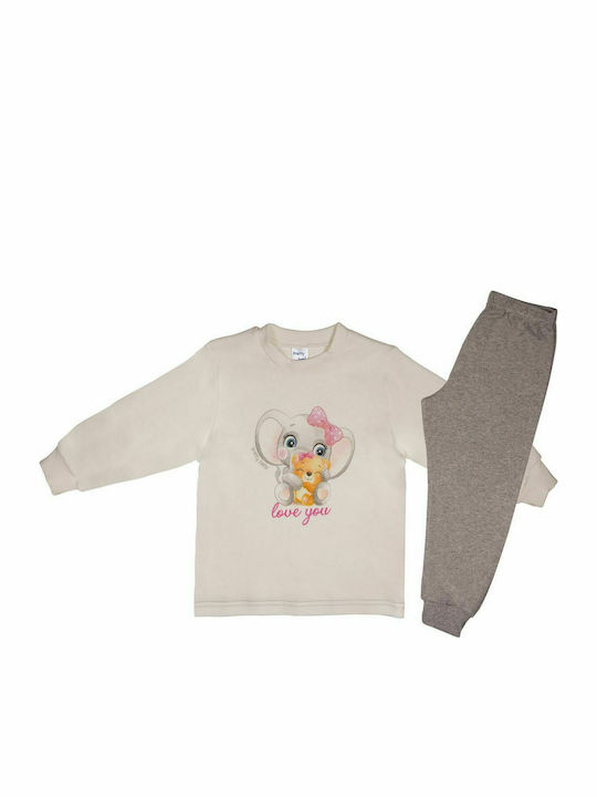 Pretty Baby Kinder Schlafanzug Winterlich Ecru