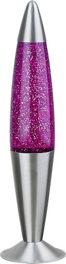 Rabalux Glitter Decorative Lamp Lava Lamp with Socket for Bulb E14 Purple