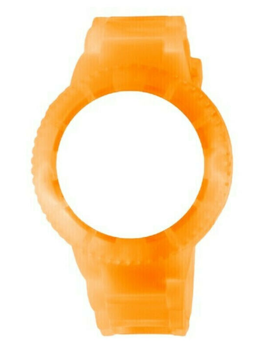 WATX & CO Καουτσούκ Λουράκι Πορτοκαλί 43mm