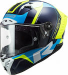 LS2 FF805 Blue H-V Yellow Motorradhelm Volles G...