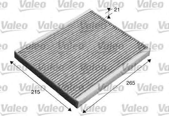 Valeo Filtru de Cabină cu Carbon Activ Fiat Grande Punto