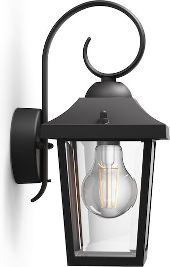 Philips MyGarden Buzzard Стенно Външно Фенерче E27 IP44 17.5x29x13εκ.