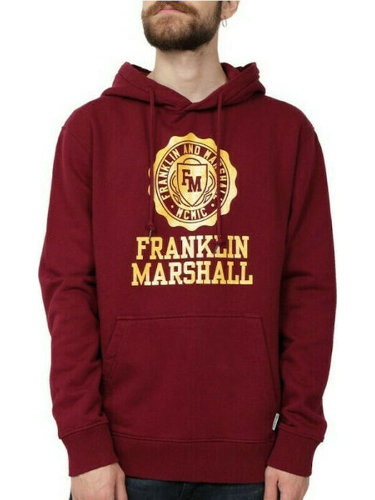 Franklin & Marshall Crest Logo Ανδρικό Φούτερ με Κουκούλα και Τσέπες ...