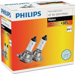 Philips Lămpi Autoturismului H7 Halogen 3200K Alb cald 12V 55W 2buc