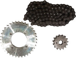 MHQ Chain & Sprocket Kit (15-36-428104L) for Yamaha Crypton R 115