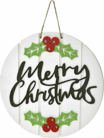 Iliadis Christmas Wooden Figure inscription White Height 20cm Merry Christmas 4pcs Merry Christmas
