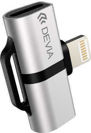 Devia Smart Μετατροπέας Lightning male σε Lightning 2x female Ασημί 1τμχ