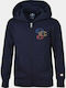 Champion Boys Athleisure Hooded Sweatshirt with Zipper Navy Blue