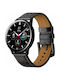 Tech-Protect Leather Armband Leder Schwarz (Galaxy Watch4 / Watch5 / Watch5 Pro)
