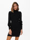 Only Mini Dress Turtleneck Black