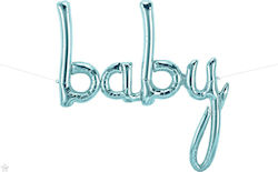 Balloon Foil Jumbo Boy Birth Letter Blue 74cm Light Blue