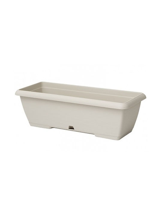 Plastecnic Terrae Blumenkasten Kunststoff Weiß 50x16.7cm.