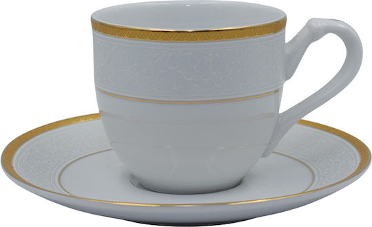 Bohemia Stefanotis Floribunda Coffee Cups Set 6 Pieces