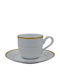 Bohemia Stefanotis Floribunda Set of Cups Tea Porcelain White 200ml 6pcs
