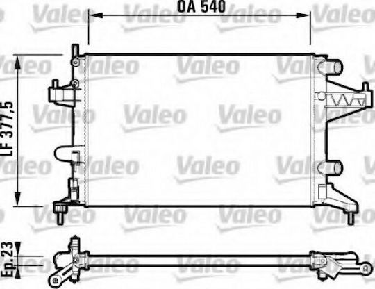 Valeo Car Water Radiator for Opel Combo / Corsa / Tigra
