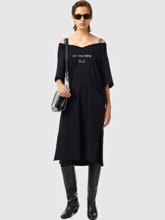 Midi Kleid Schwarz