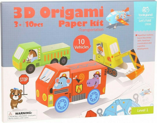 Tooky Toys Οριγκάμι Σετ Οχήματα