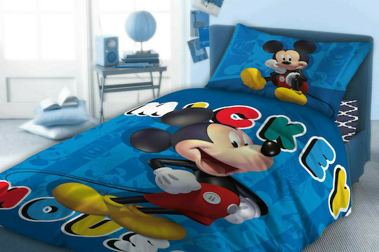 Dimcol Single Mickey Set Blue 160x240cm Dimcol Single Mickey Set Blue 160x240cm