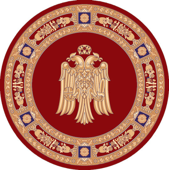 Isexan Round Church Carpet Orthodoxia Red Ø150cm 40-1515-7000