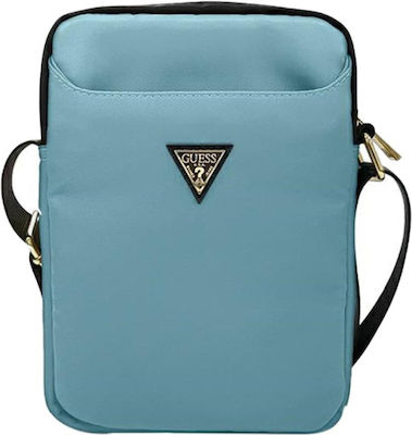 Guess Nylon Triangle Logo Τσάντα Υφασμάτινο Light Blue (Universal 8")