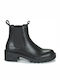 Ramone Beatles Leather Women's Chelsea Boots with Medium Heel Black