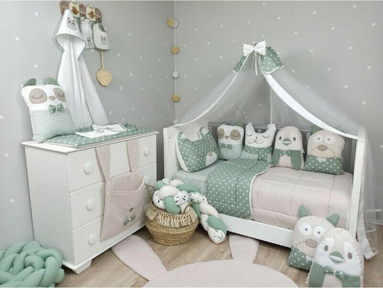 Baby Star Set Pentru Patut Tiny Friends Verde 3buc piese