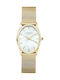 Rosefield The Oval Women's Watch with Gold Metal Bracelet