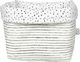 Καρφιτσωμένος Γάτος Nursery Storage Basket Stripe & Dots White 1pcs