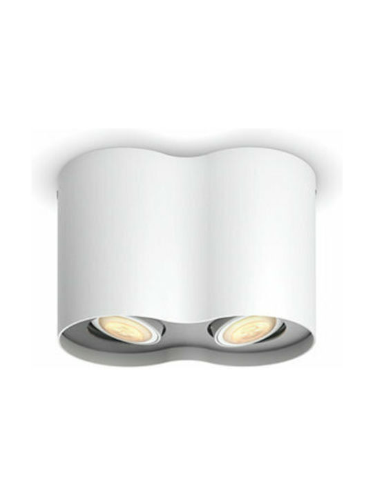 Philips Dimmer Led Hue Pillar Double Spot GU10 White