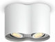 Philips Pillar Διπλό Σποτ με Ντουί GU10 σε Λευκό Χρώμα