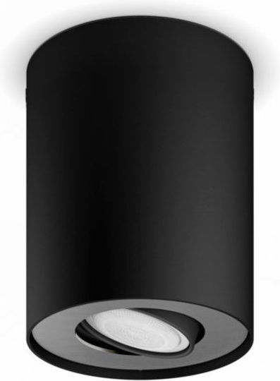 Philips Pillar Einzel Spot mit Fassung GU10 in Schwarz Farbe