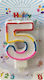 AGC Birthday Candle Number "5" Multicolored 10904023-5