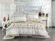 Dimcol Duvet Cover Single 160x240 Sunbeam 370 Grey / Beige