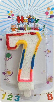 AGC Birthday Candle Number "7" Multicolored 10904023-7