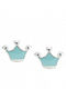 Senza Silver Studs Kids Earrings Crowns
