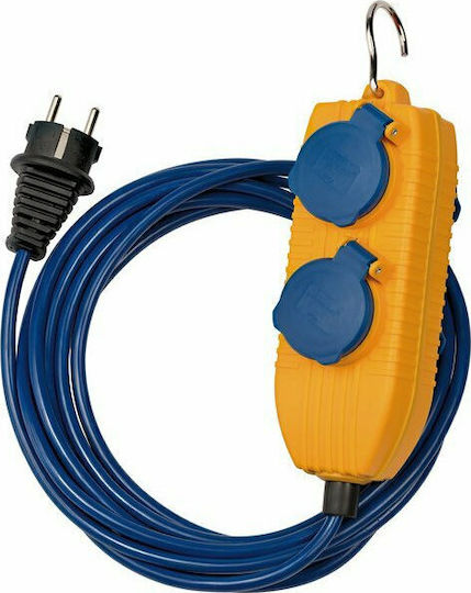 Brennenstuhl Waterproof Extension Cable Cord 3 x 1.5mm²/5m Blue