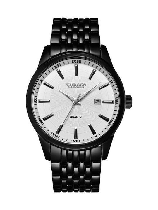 Curren Watch Battery with Metal Bracelet Black/...