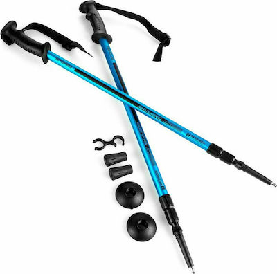 Spokey Pair of Telescopic Aluminum Trekking Poles with 3 Sections Ekvilibro Blue