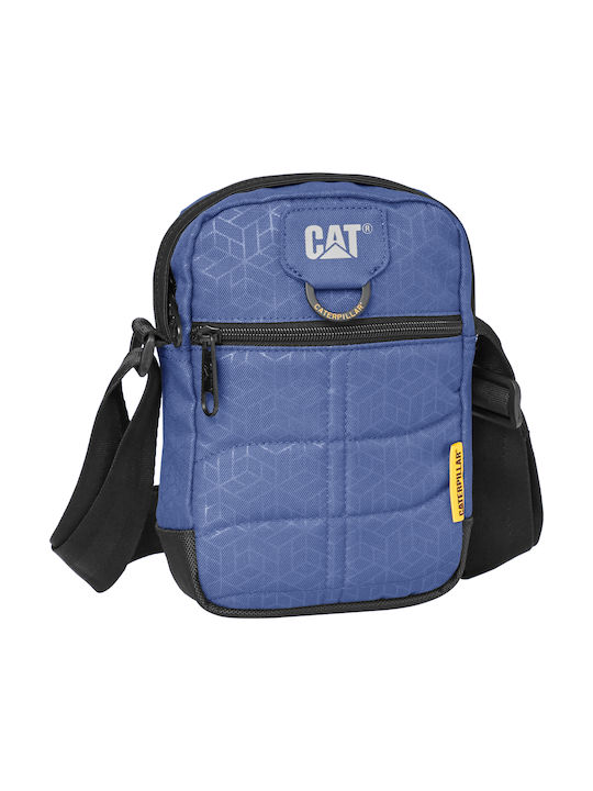CAT Ανδρική Τσάντα Ώμου / Χιαστί σε Μπλε χρώμα
