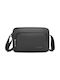 Tigernu Fabric Shoulder / Crossbody Bag T-S8136 with Zipper & Adjustable Strap Black 22x8x14cm