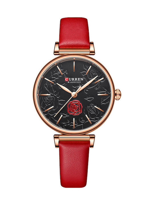 Curren Γυναικείο Ρολόι 33mm Μπαταρίας με Κόκκιν...